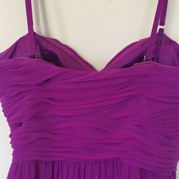 Ralph Lauren evening Fuchsia Strap Maxi Dress Sz 8 - Picture 5 of 14